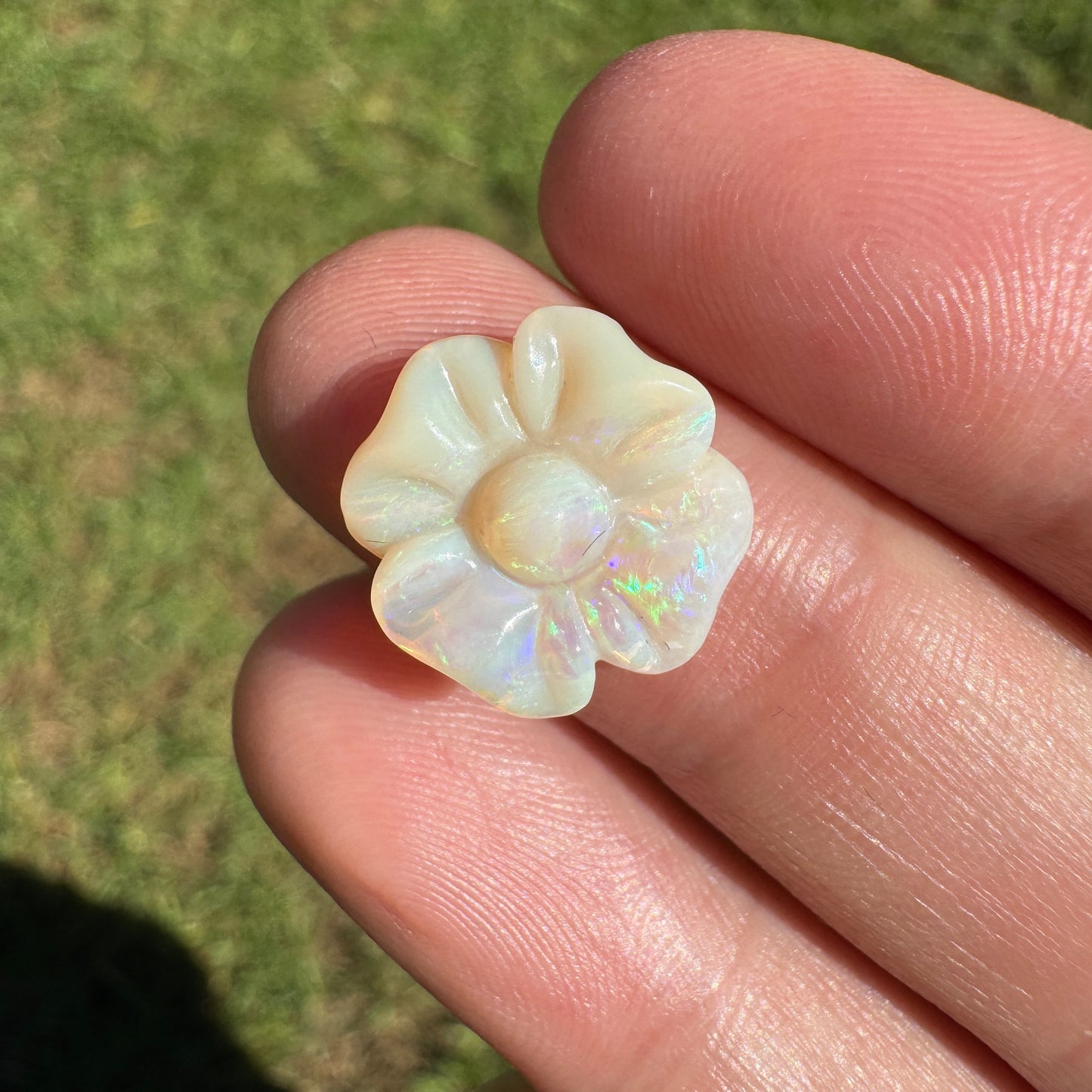 3.41 Ct carved flower opal