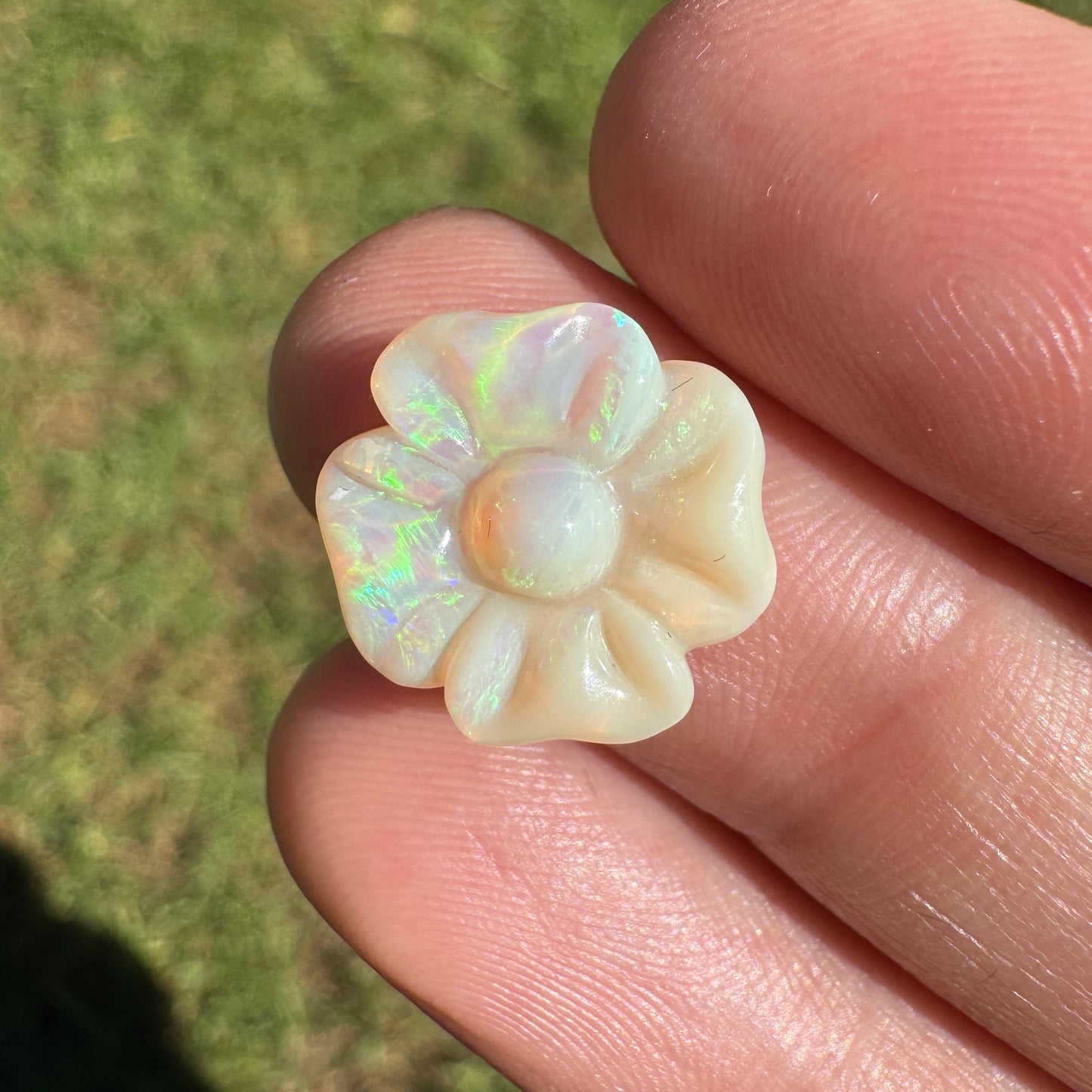3.41 Ct carved flower opal