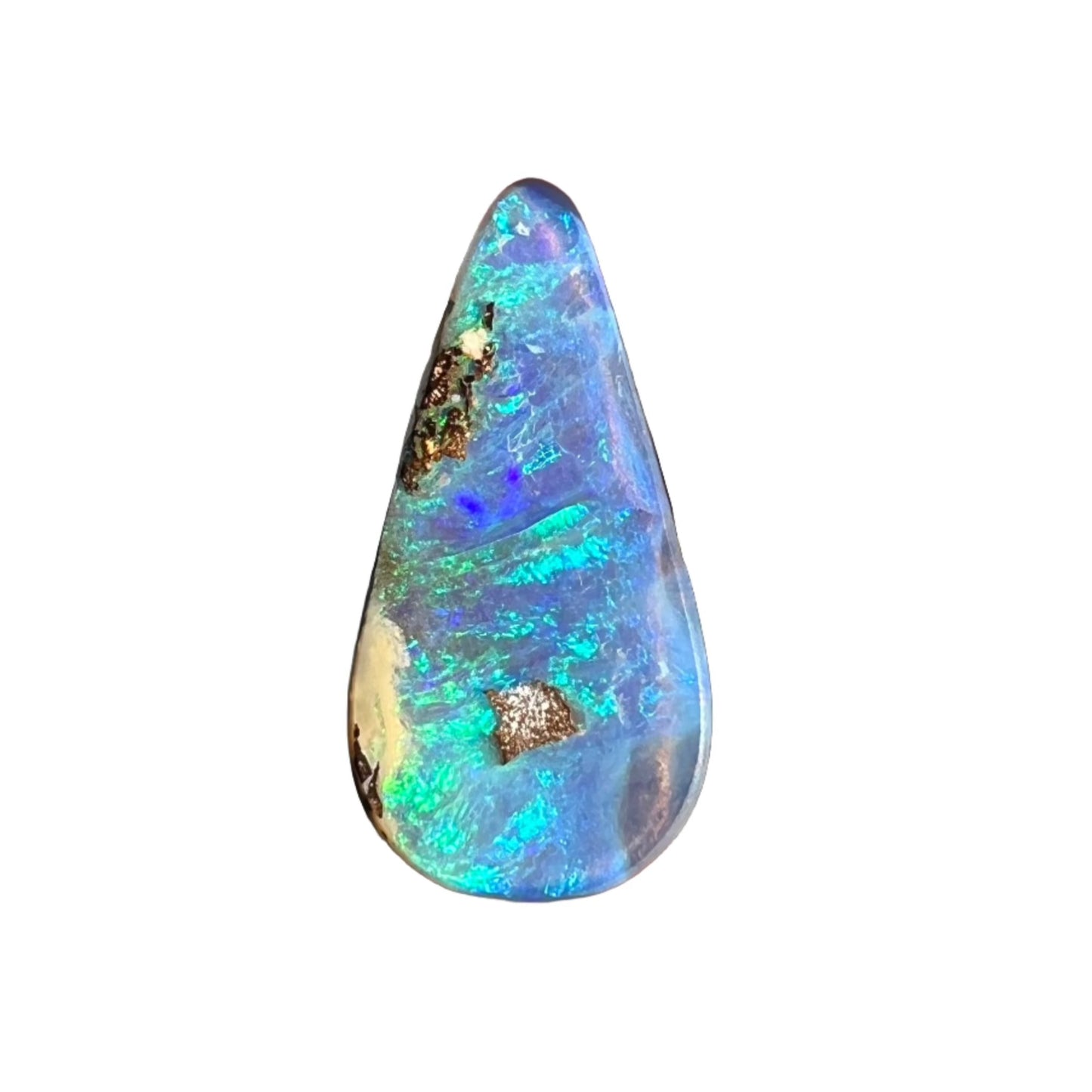 5.76 Ct green-blue boulder opal