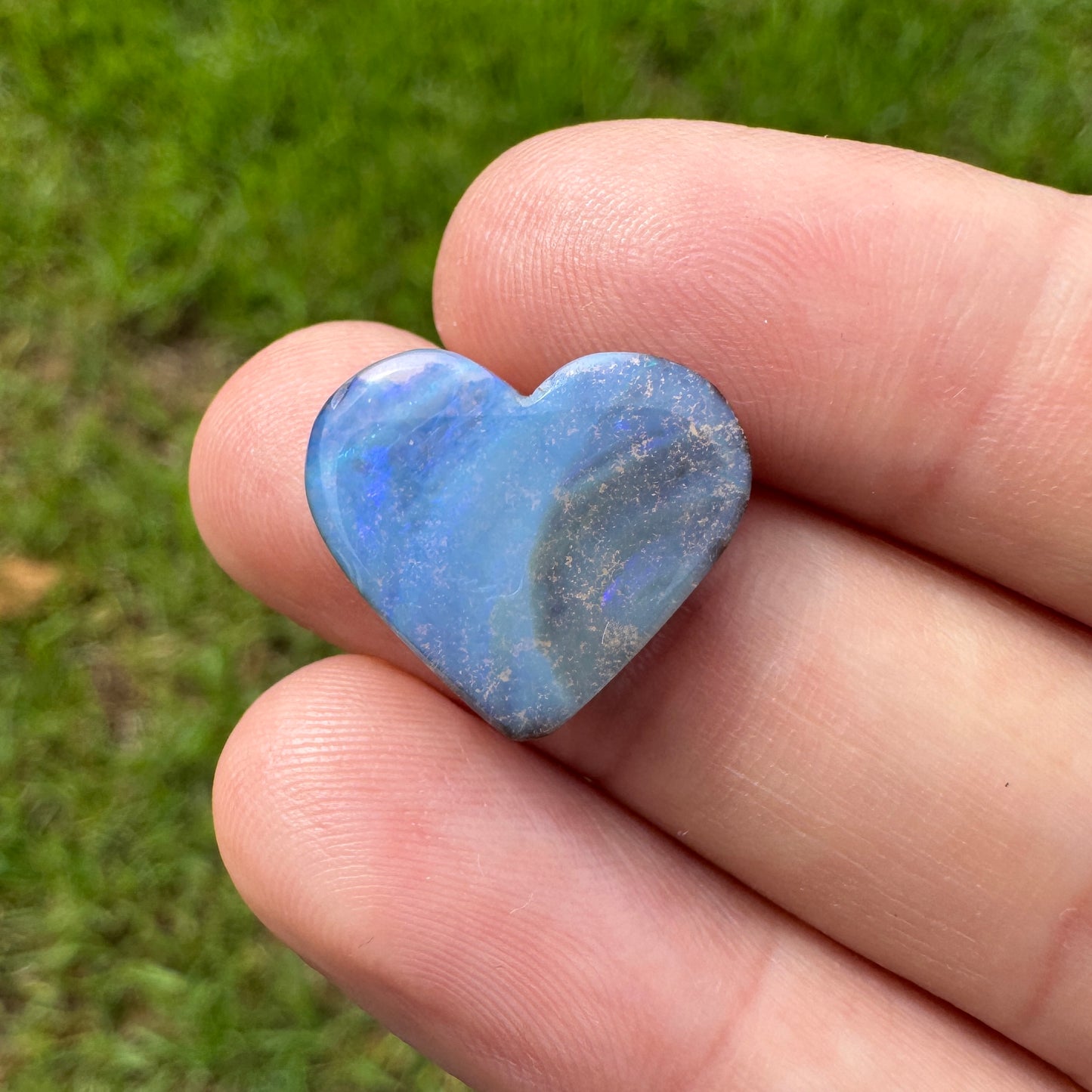 6.96 Ct heart boulder opal