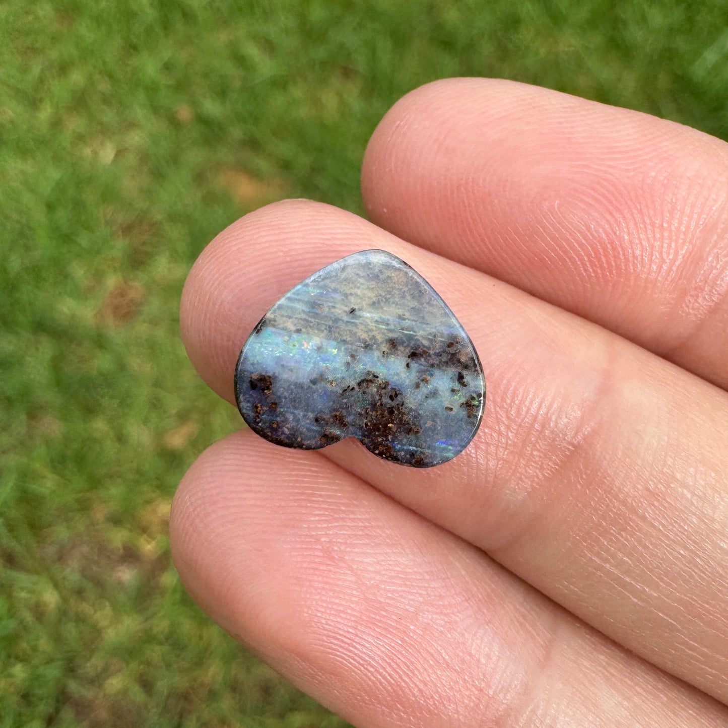 3.36 Ct heart boulder opal