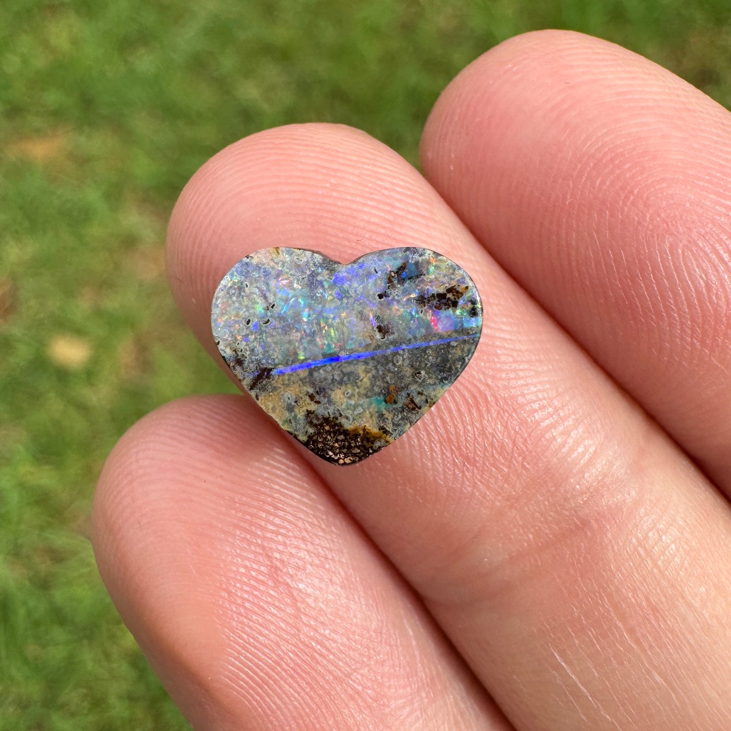 2.21 Ct small heart boulder opal
