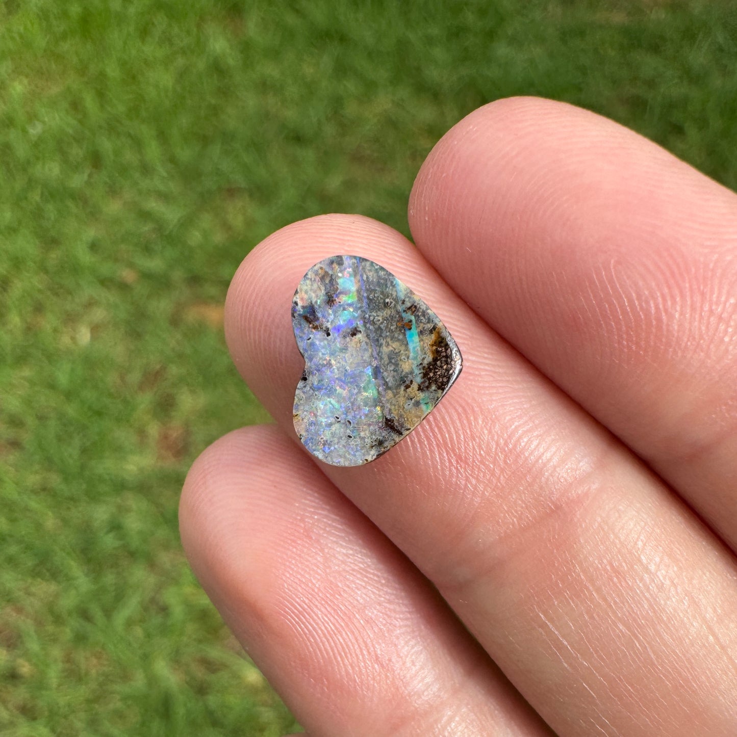 2.21 Ct small heart boulder opal