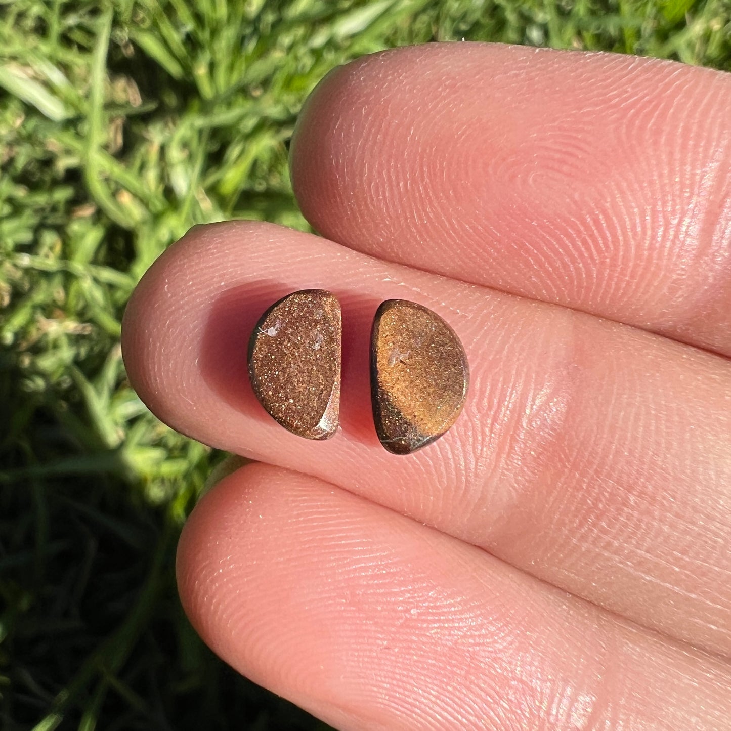 1.44 Ct boulder opal pair