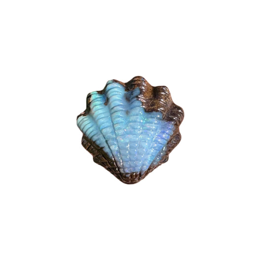 8.03 Ct fan shell boulder opal carving
