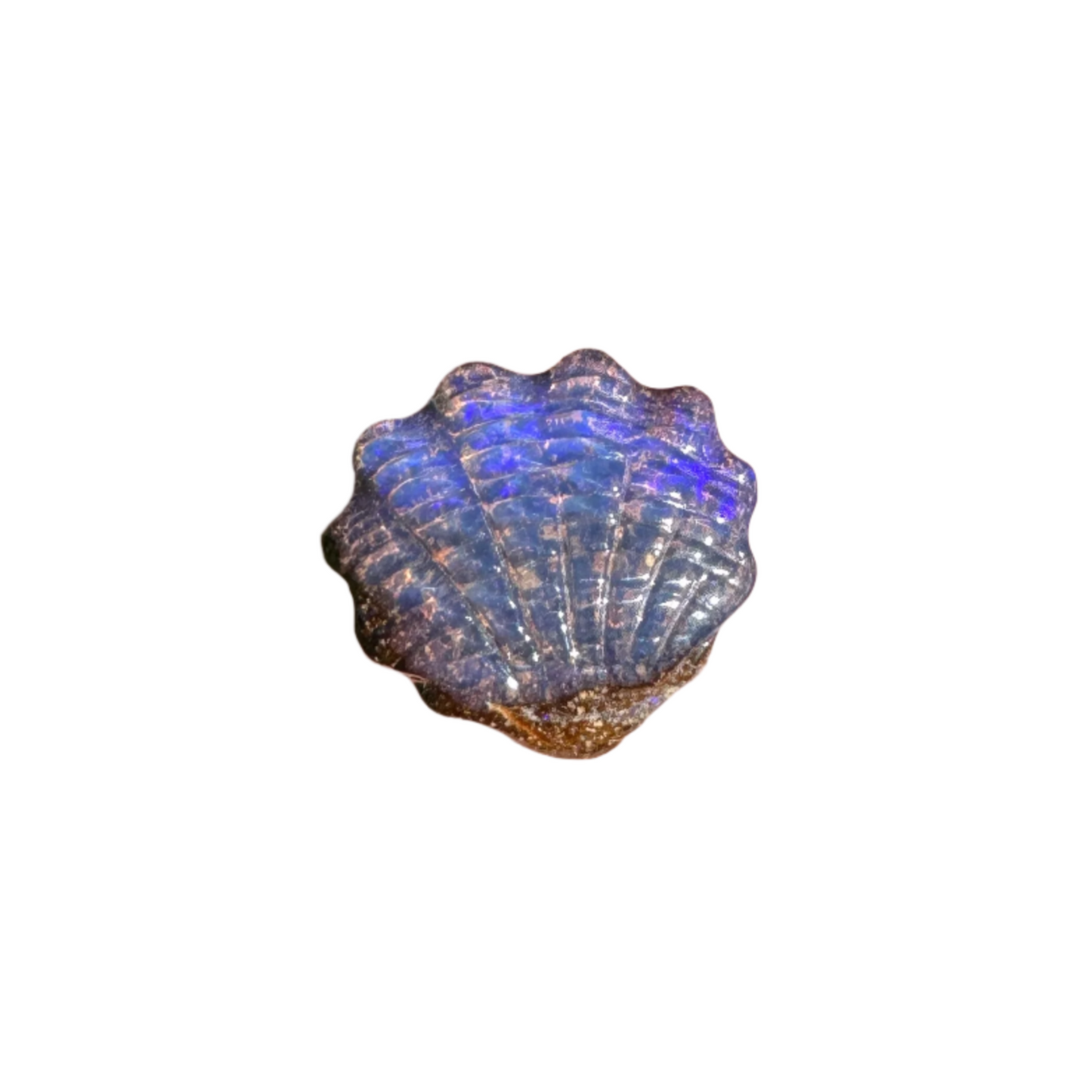2.81 Ct fan shell boulder opal carving