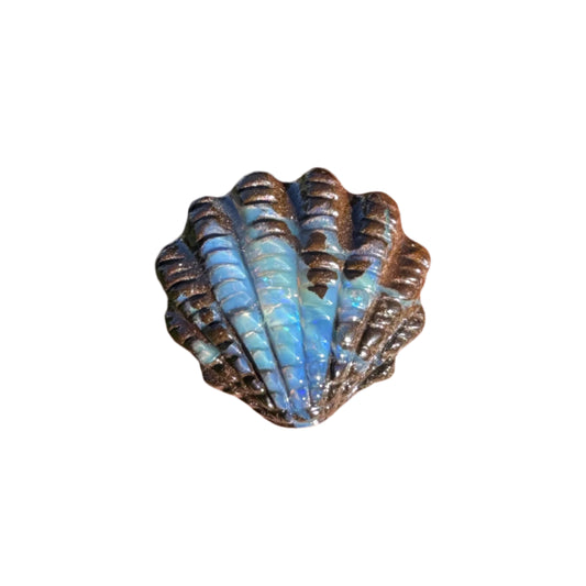 6.36 Ct small fan shell boulder opal carving