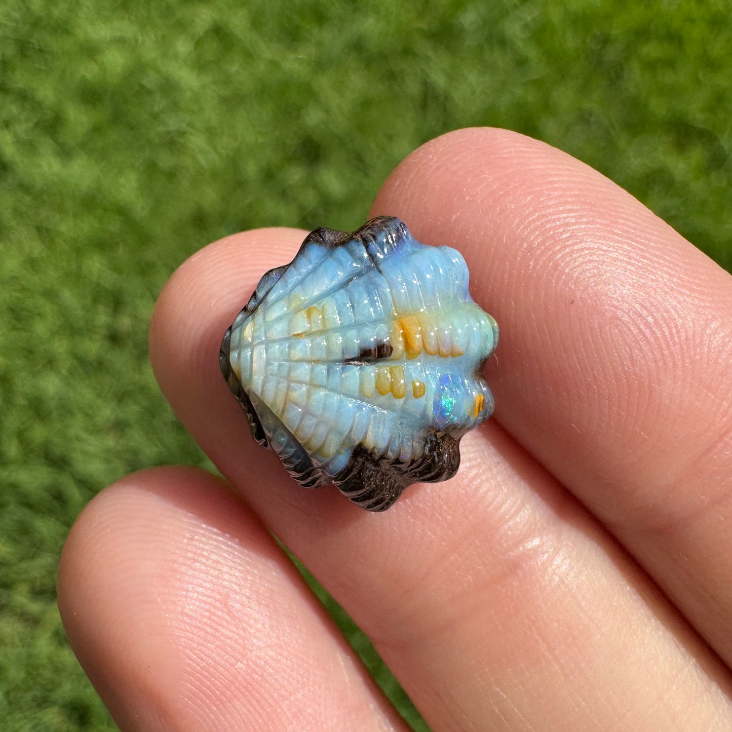 7.36 Ct fan shell boulder opal