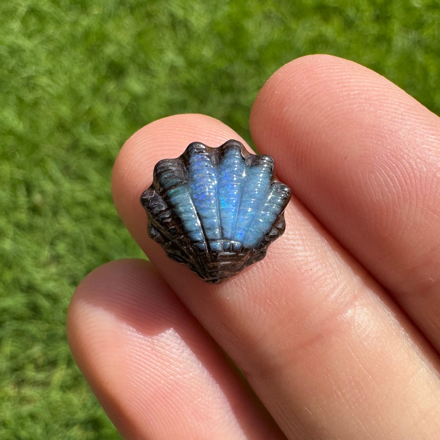 4.15 Ct small fan shell boulder opal