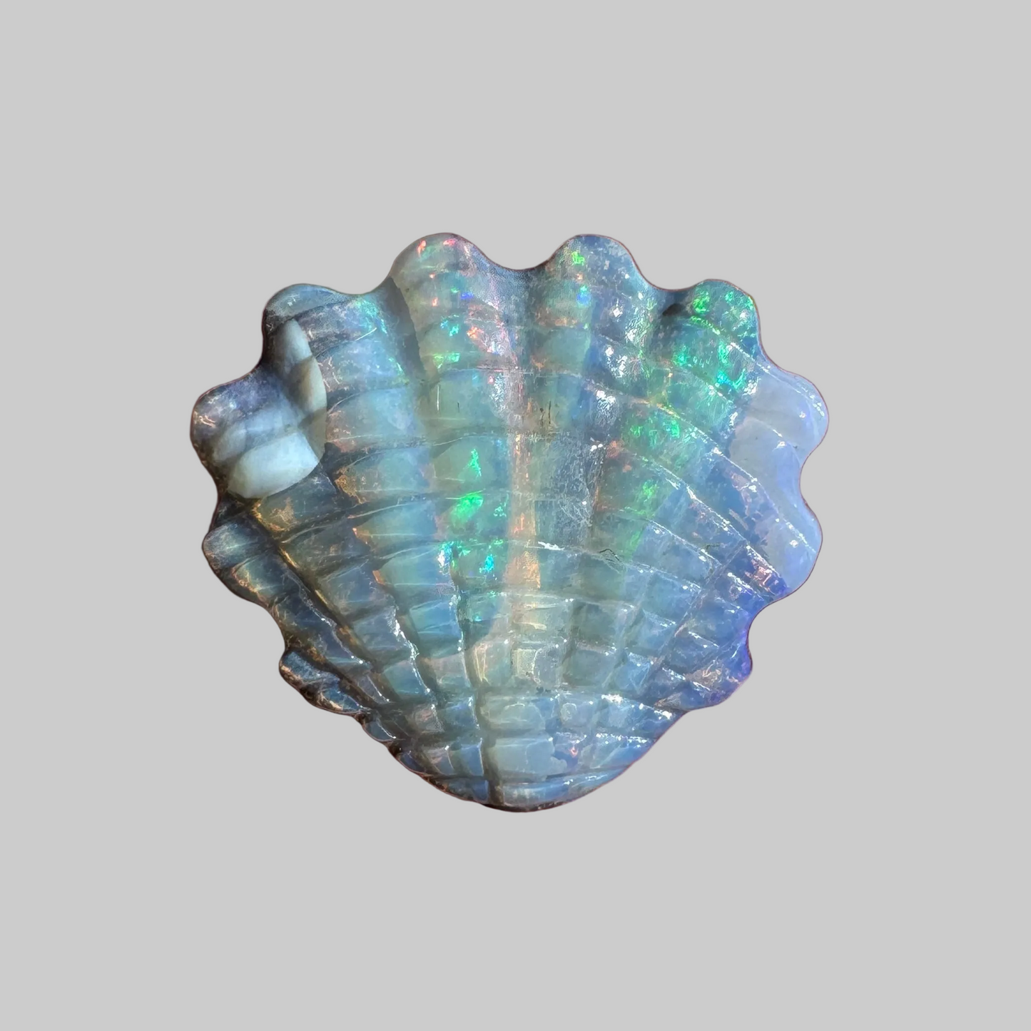 6.53 Ct shell boulder opal carving