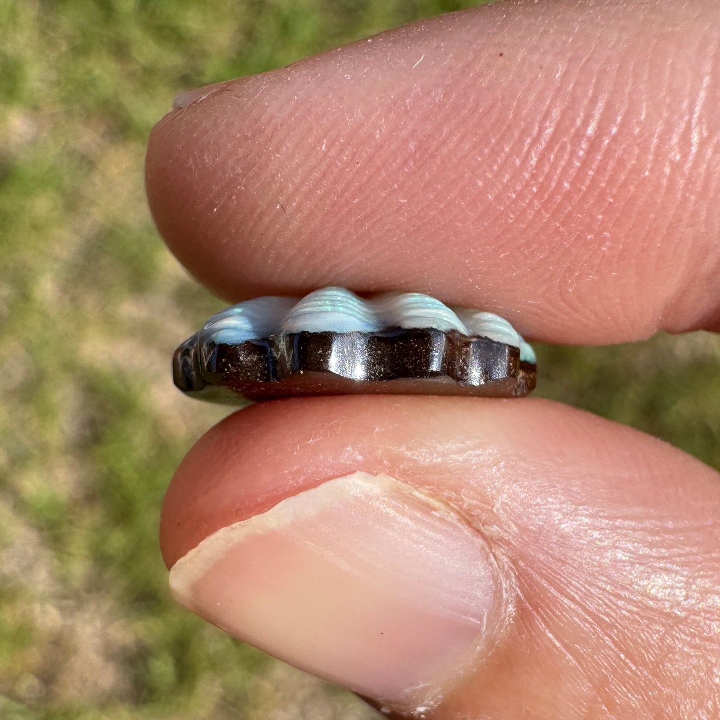 6.10 Ct shell boulder opal carving