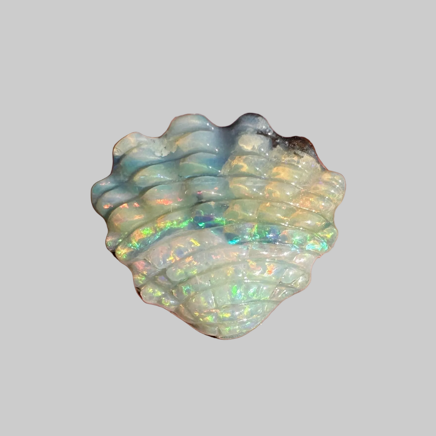 4.12 Ct shell boulder opal carving