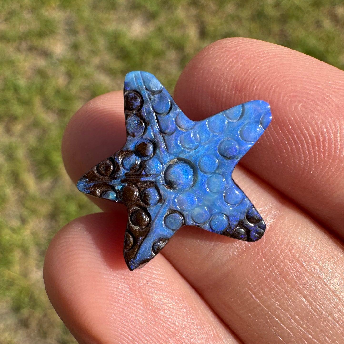 8.01 Ct starfish boulder opal carving