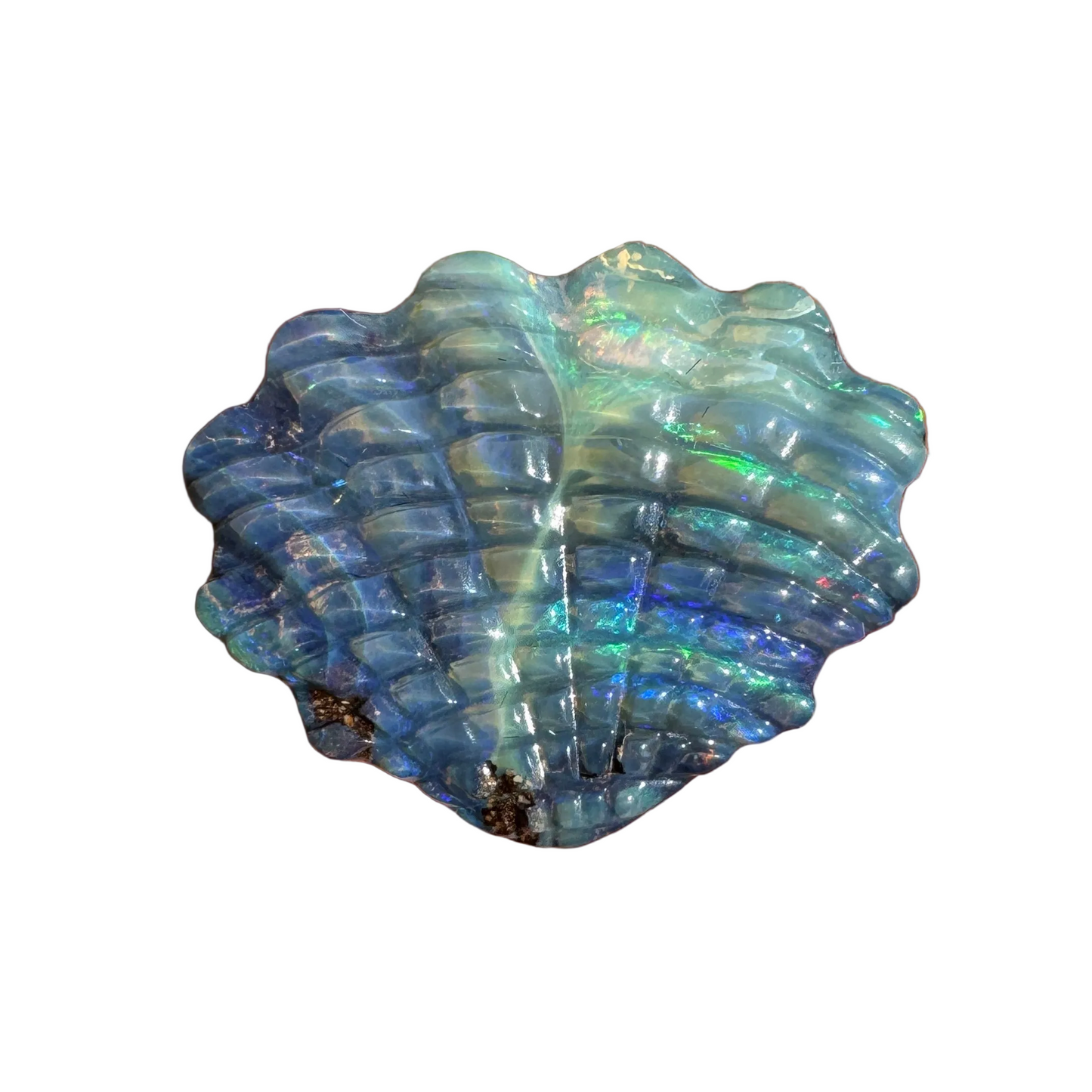 8.42 Ct shell boulder opal carving