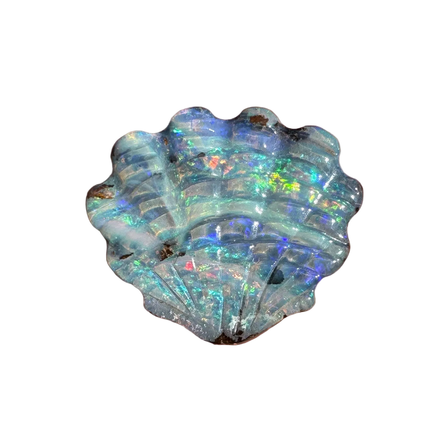 5.36 Ct shell boulder opal carving