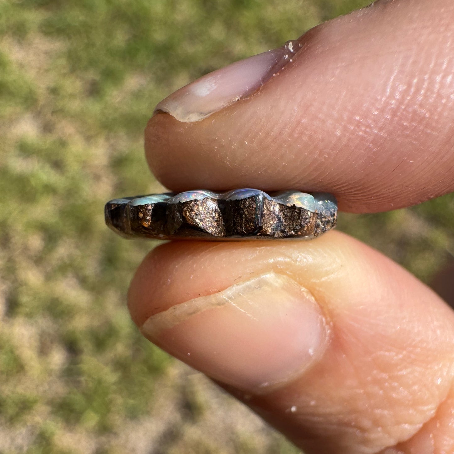 5.13 Ct shell boulder opal carving