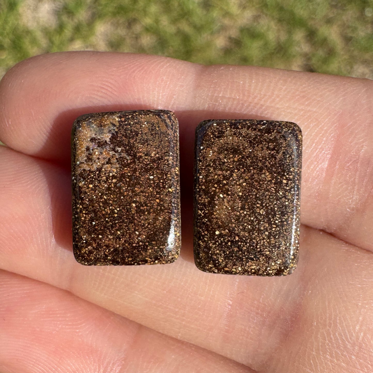 13.34 Ct 'the waves' boulder opal pair