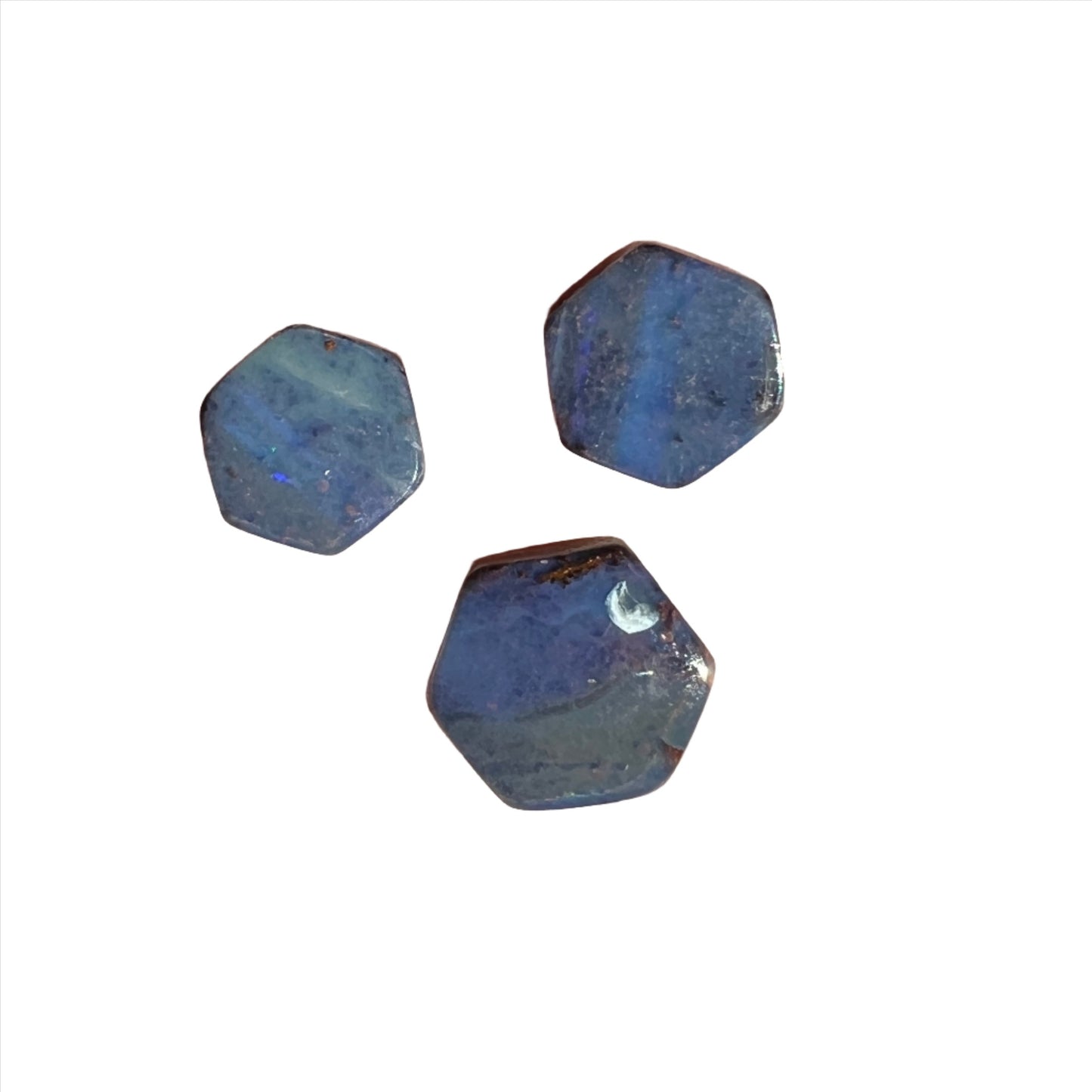 6.93 Ct three piece hexagon opal set