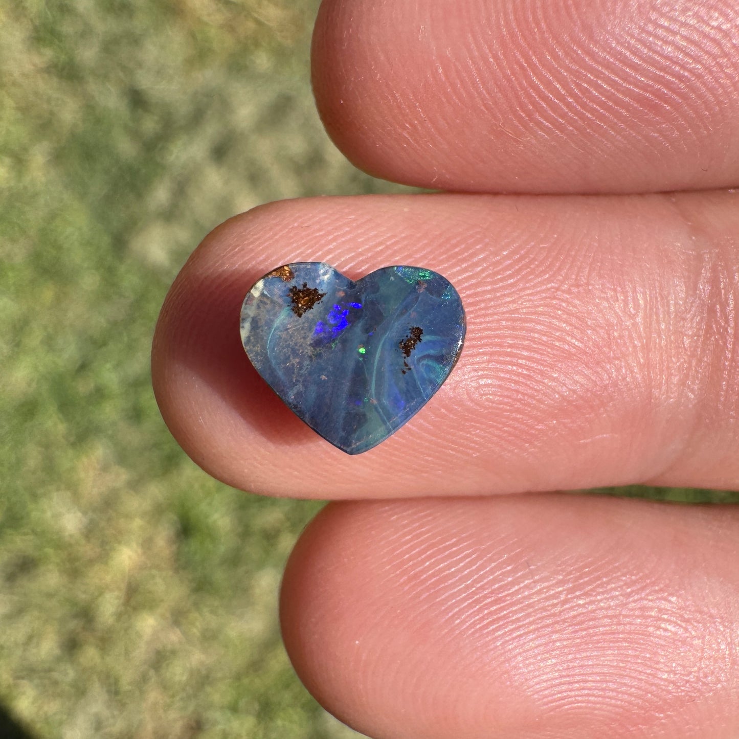 1.20 Ct extra small heart boulder opal
