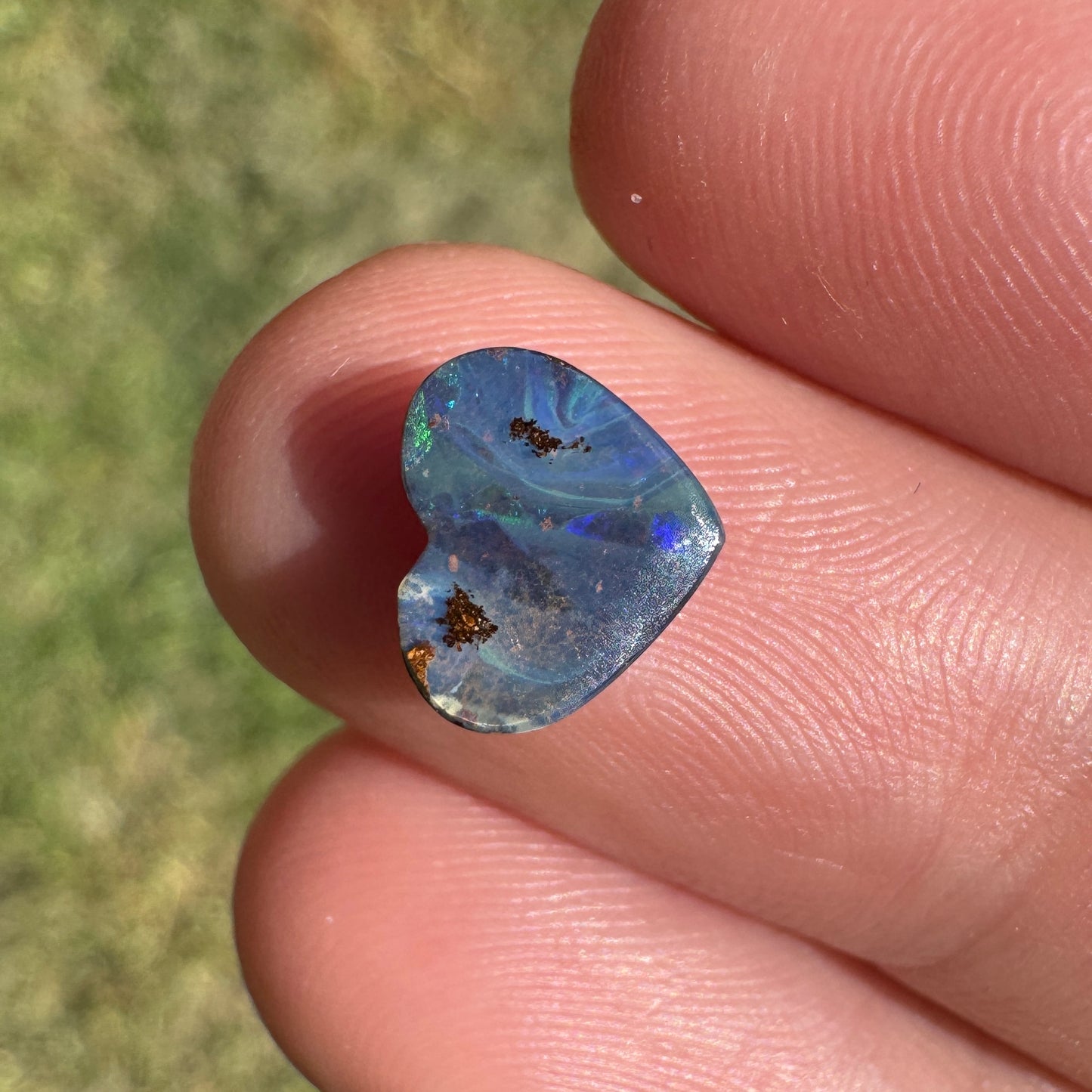 1.20 Ct extra small heart boulder opal