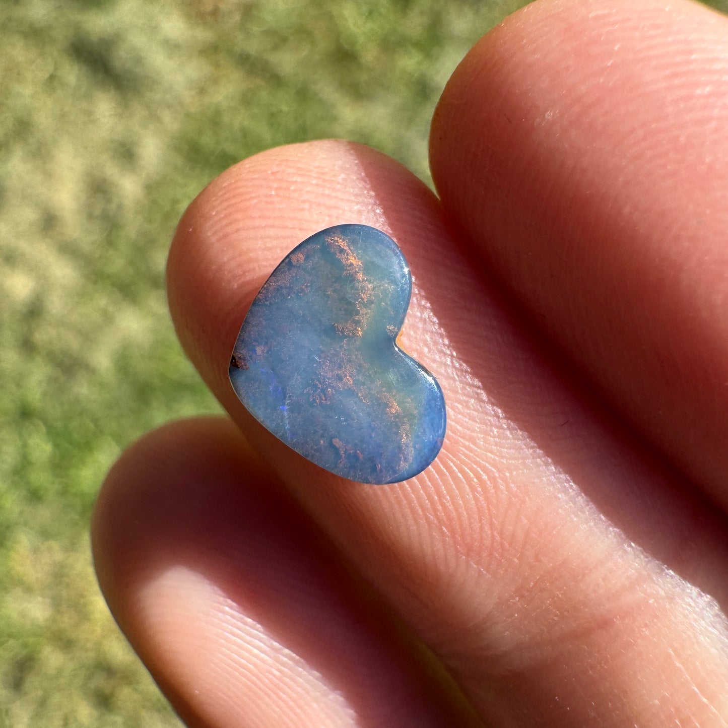1.50 Ct extra small heart boulder opal