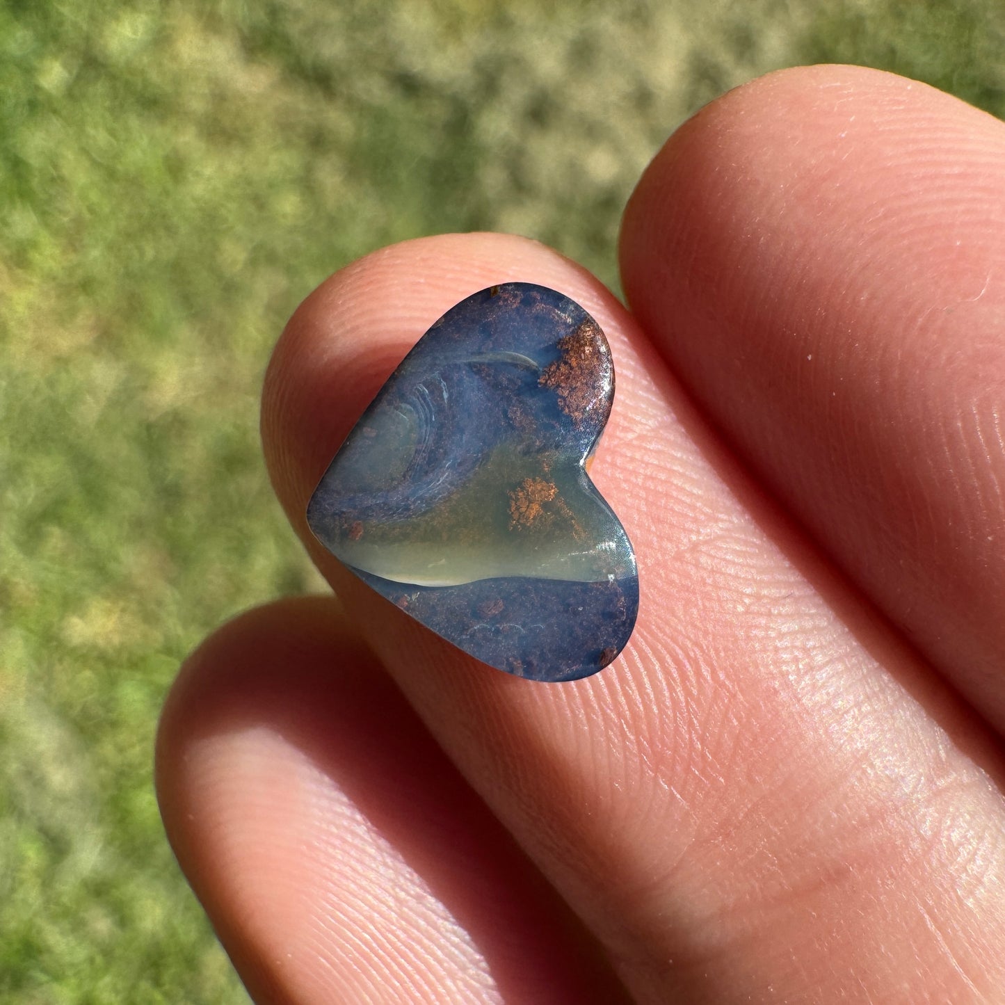 1.73 Ct small heart boulder opal