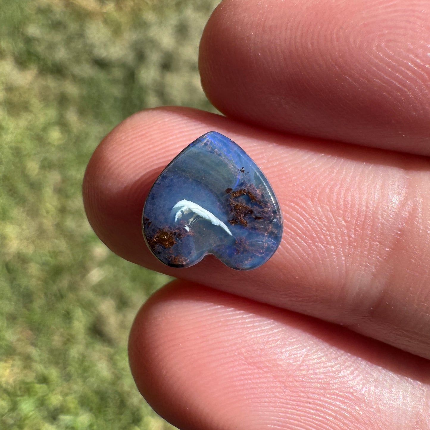 2.42 Ct heart boulder opal