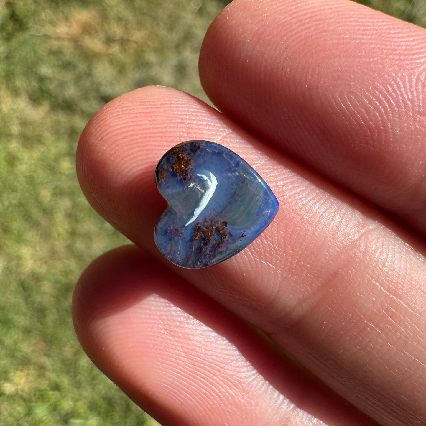 2.42 Ct heart boulder opal