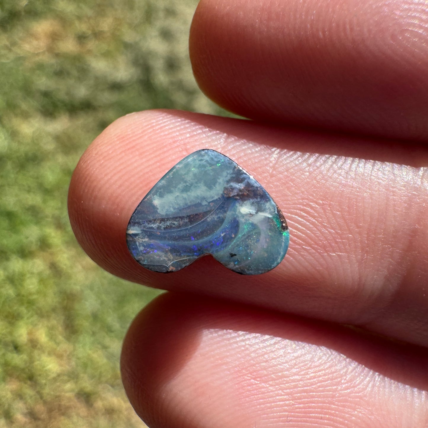 1.73 Ct heart boulder opal