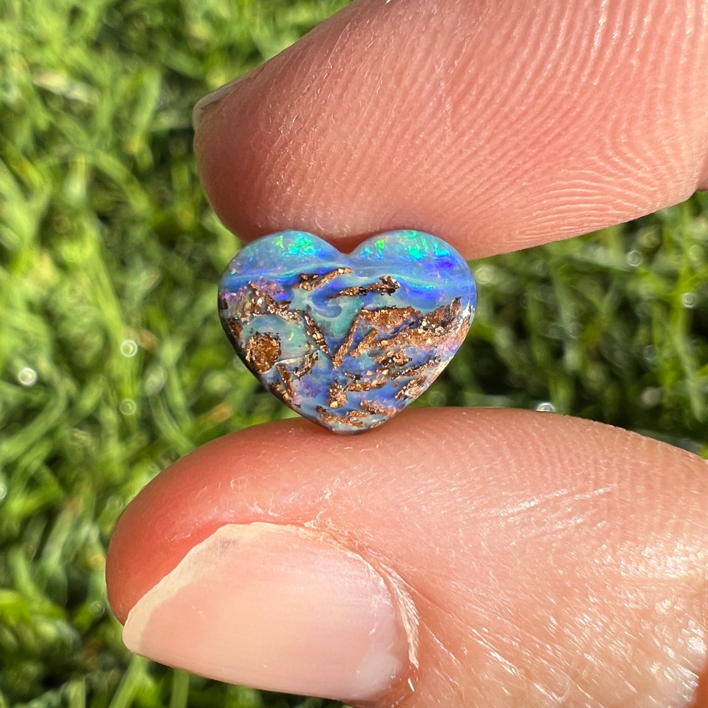 2.43 Ct small boulder opal heart