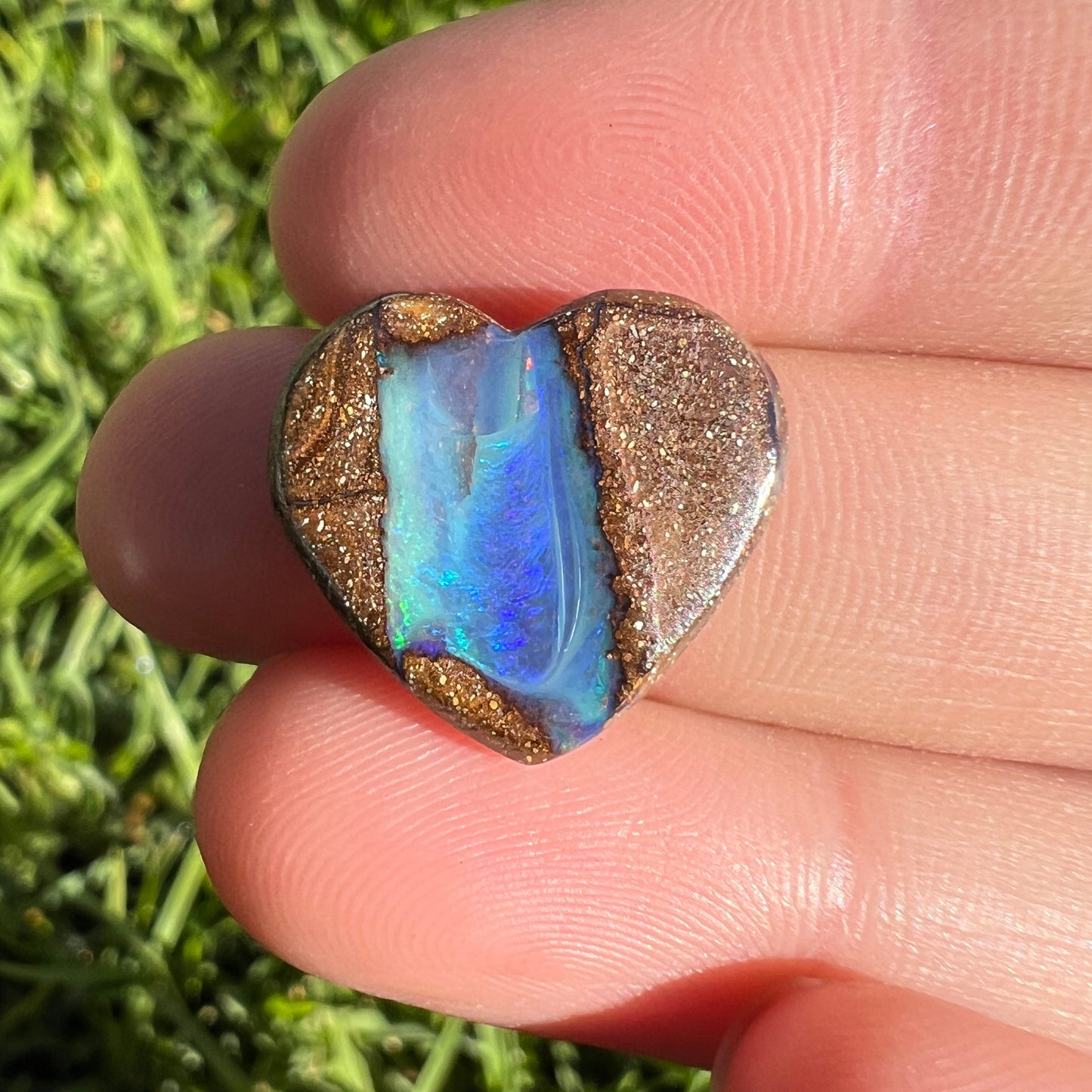 8.32 Ct boulder opal heart