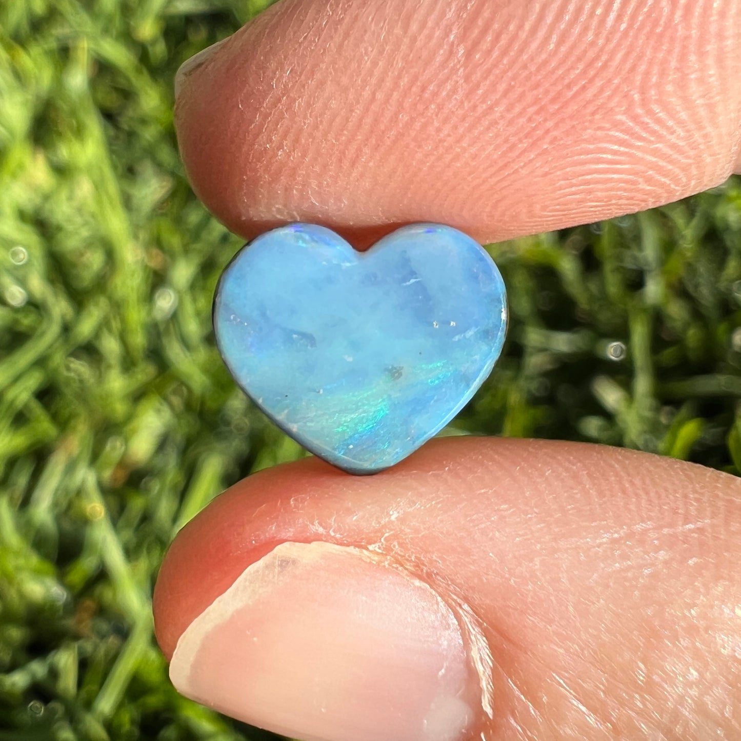 3.48 Ct small boulder opal heart