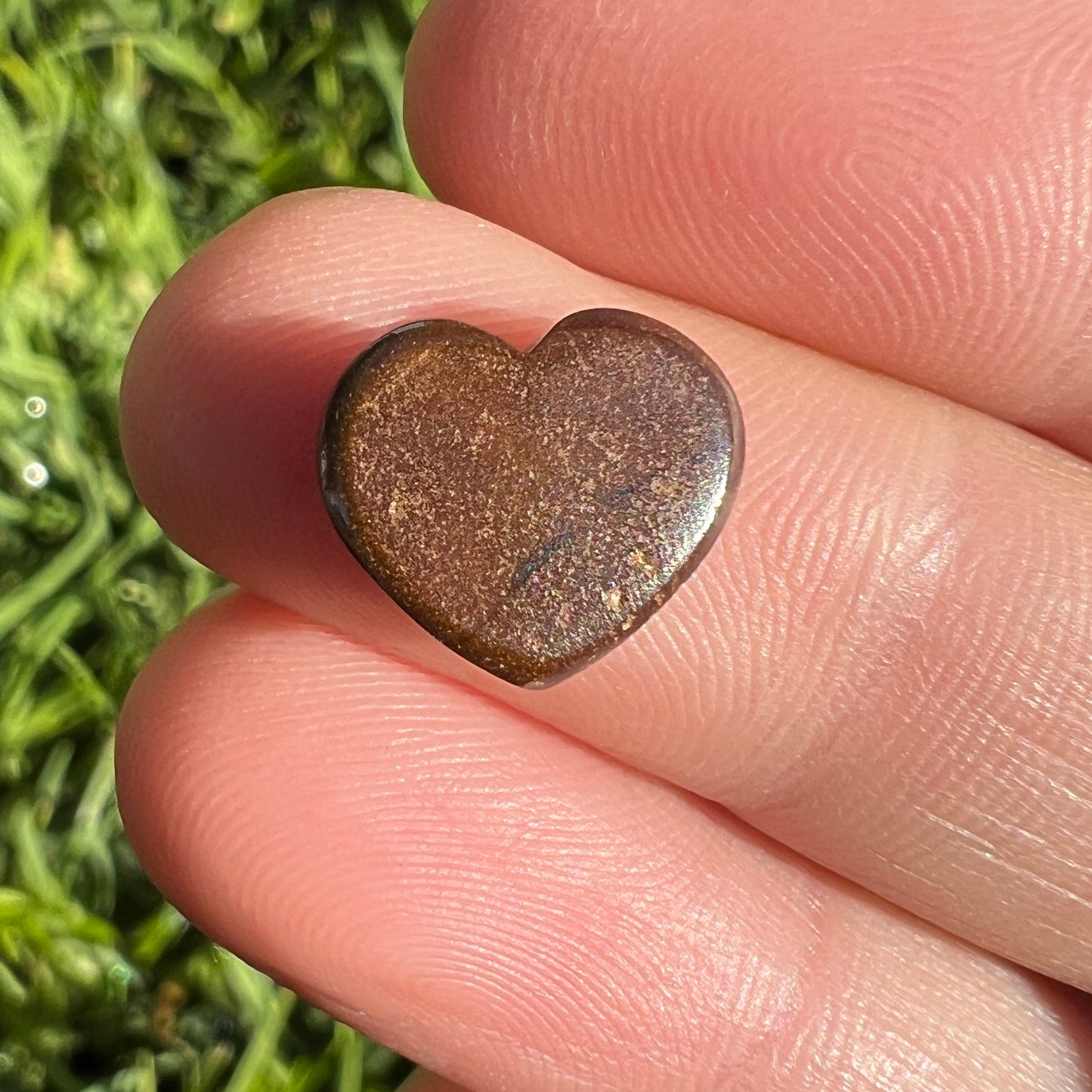 3.48 Ct small boulder opal heart