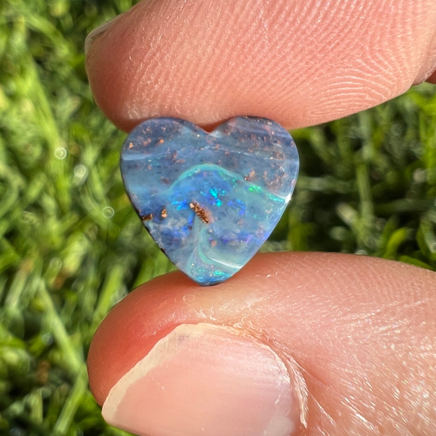 2.85 Ct boulder opal heart