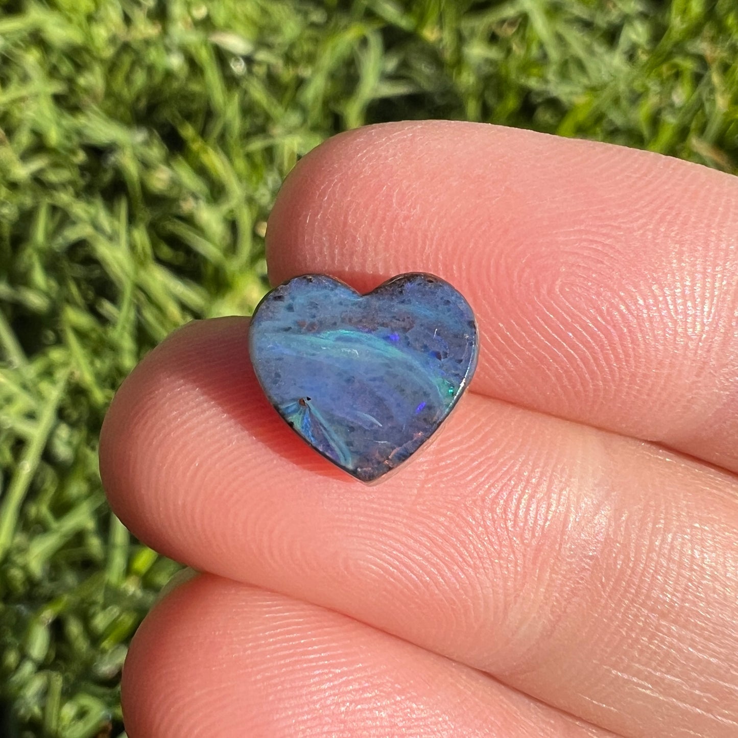 2.71 Ct boulder opal heart