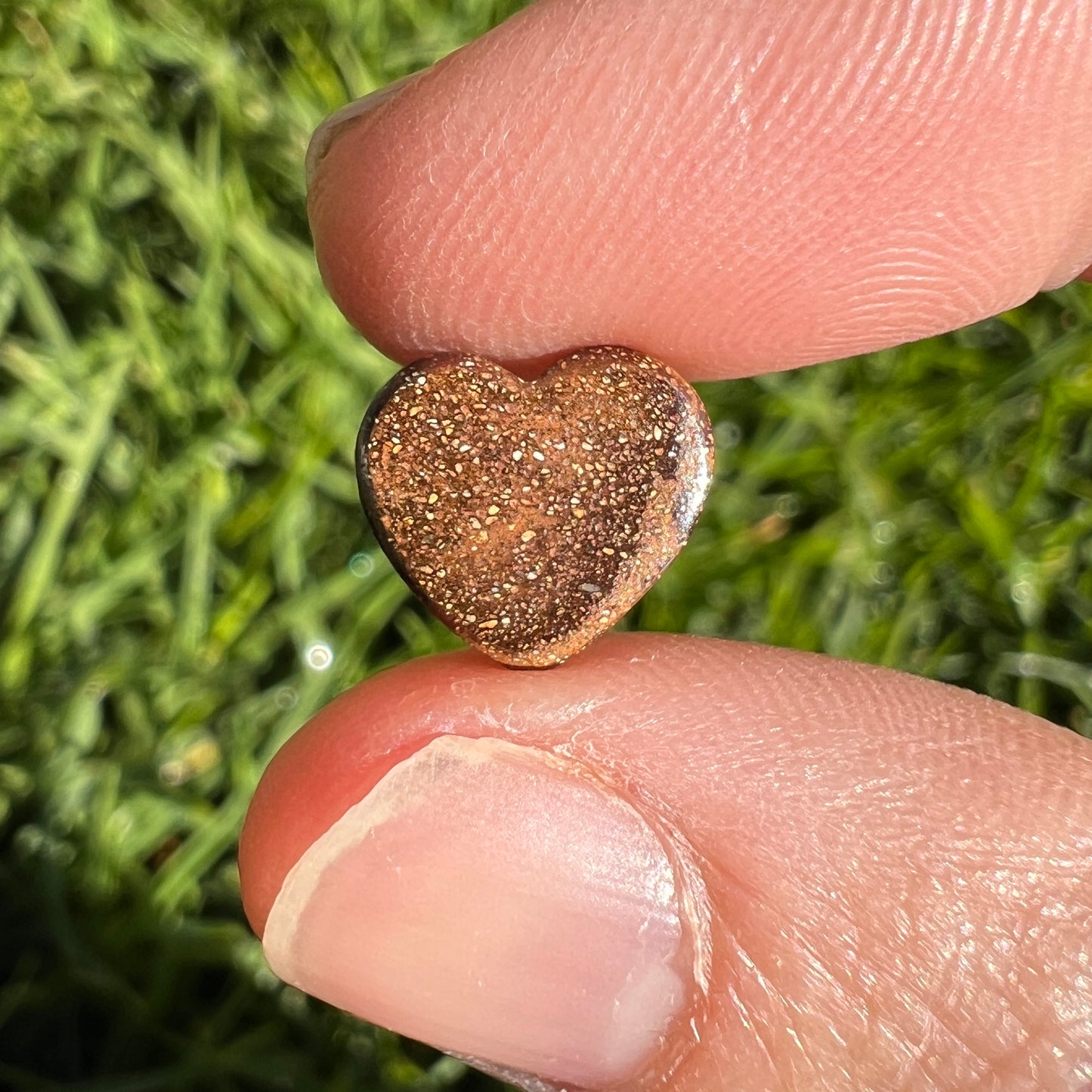 2.71 Ct boulder opal heart