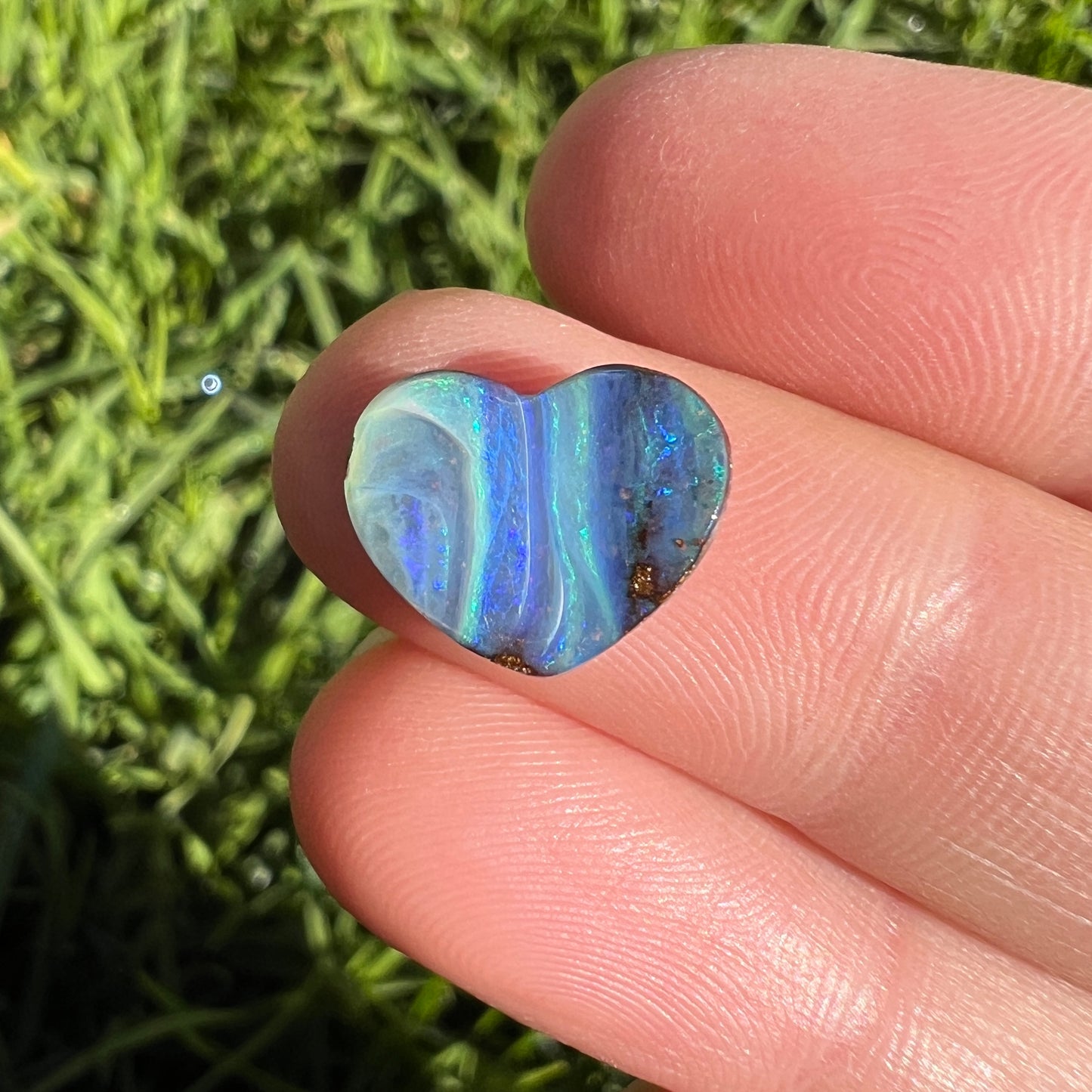 2.94 Ct boulder opal heart