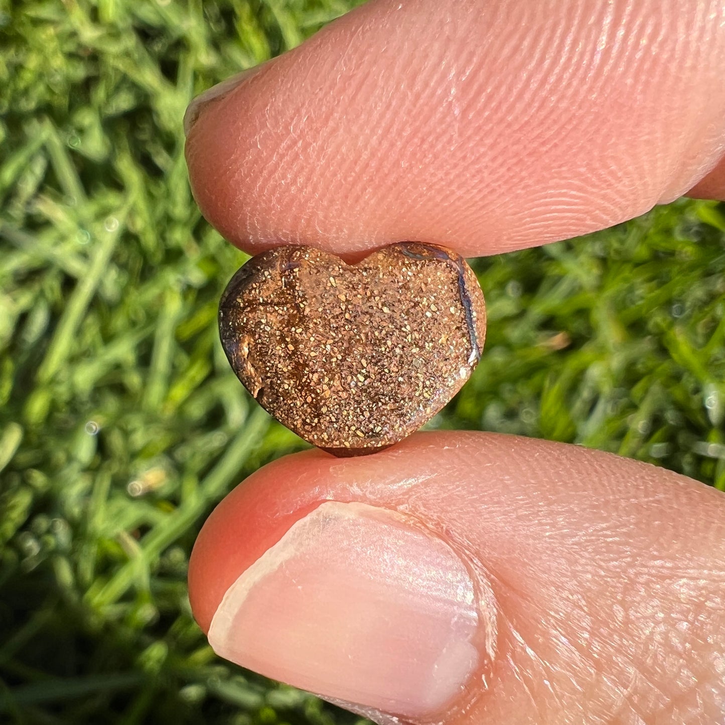 2.94 Ct boulder opal heart