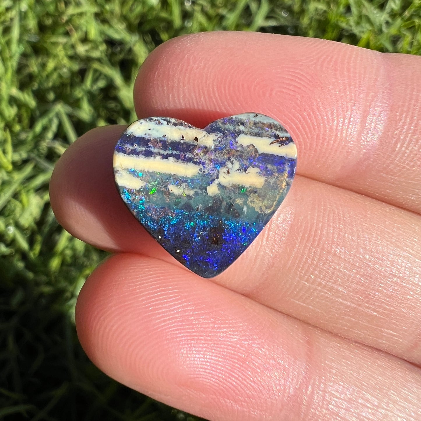 8.55 Ct boulder opal heart