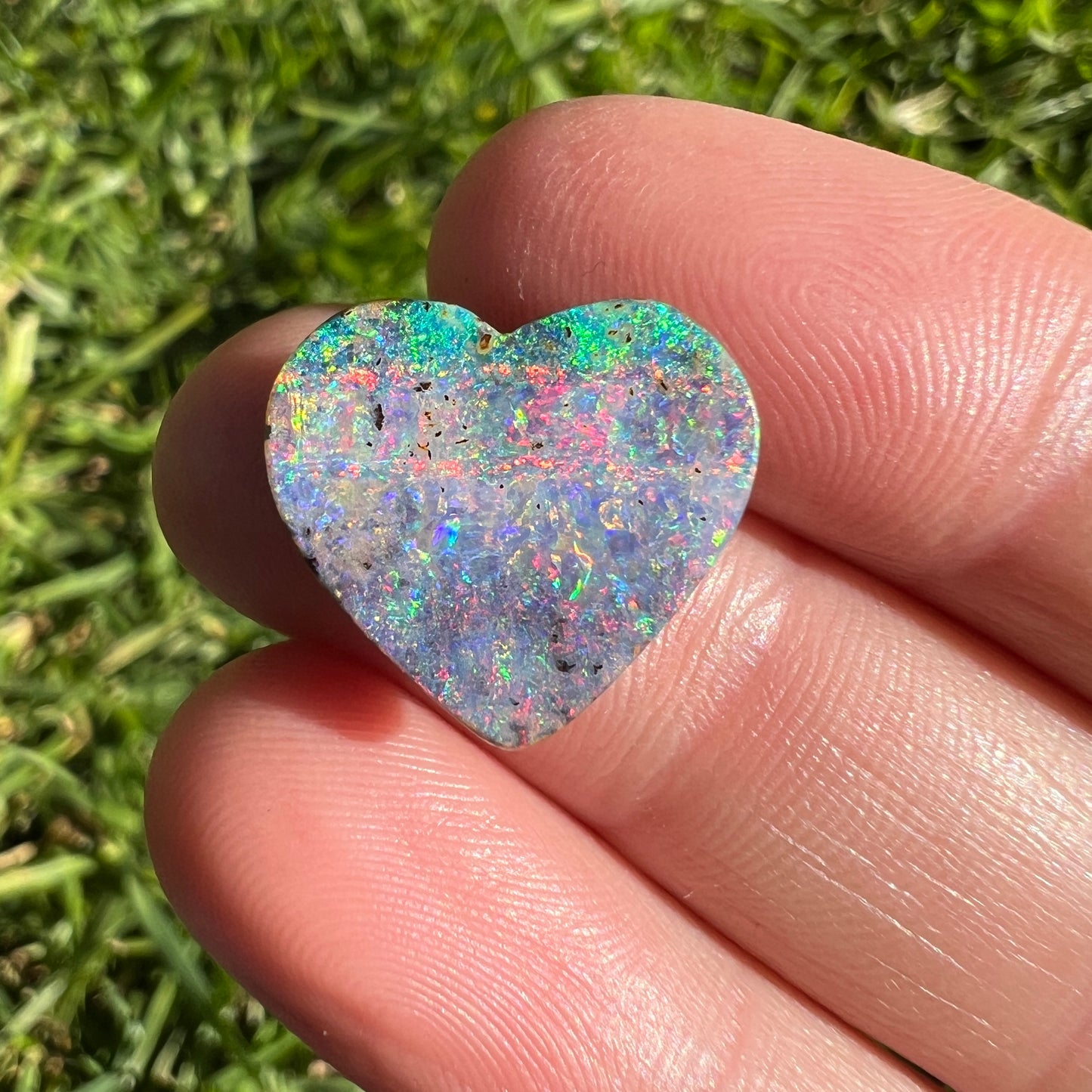 7.56 Ct heart boulder opal