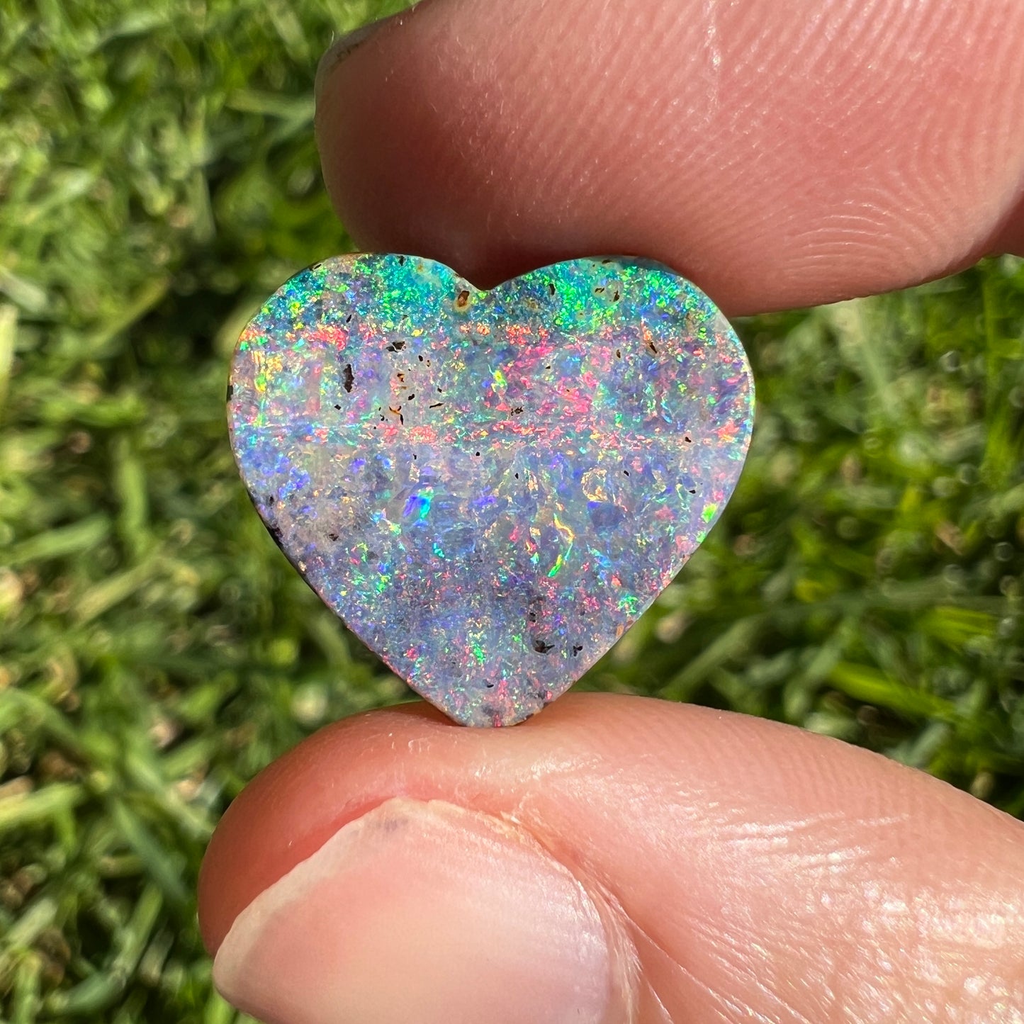 7.56 Ct heart boulder opal