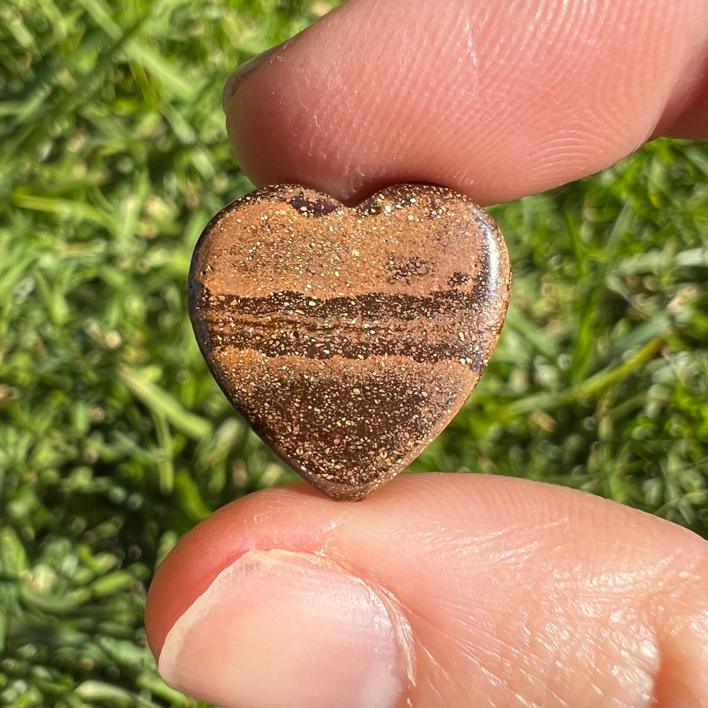 9.30 Ct wavy heart boulder opal