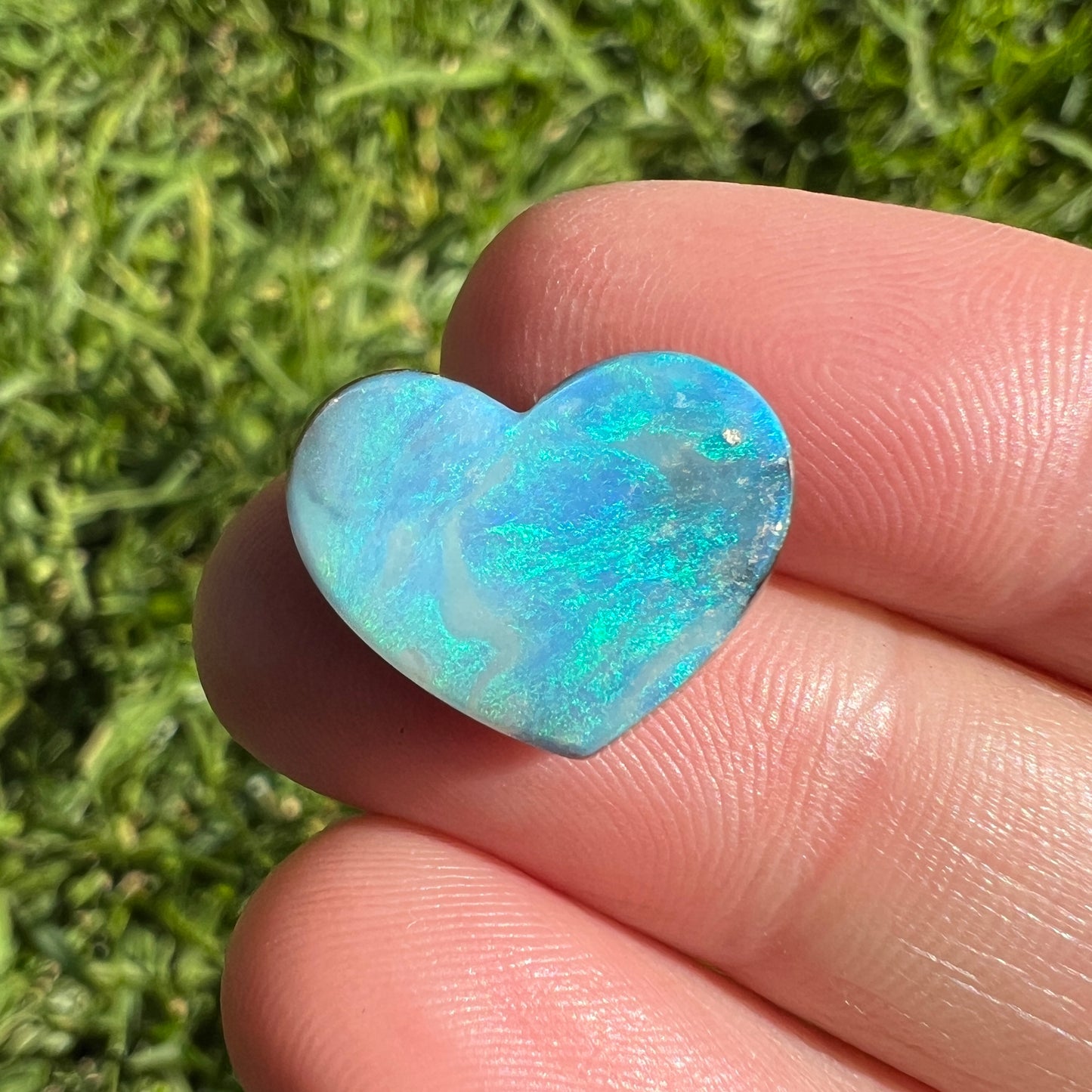 7.01 Ct boulder opal heart