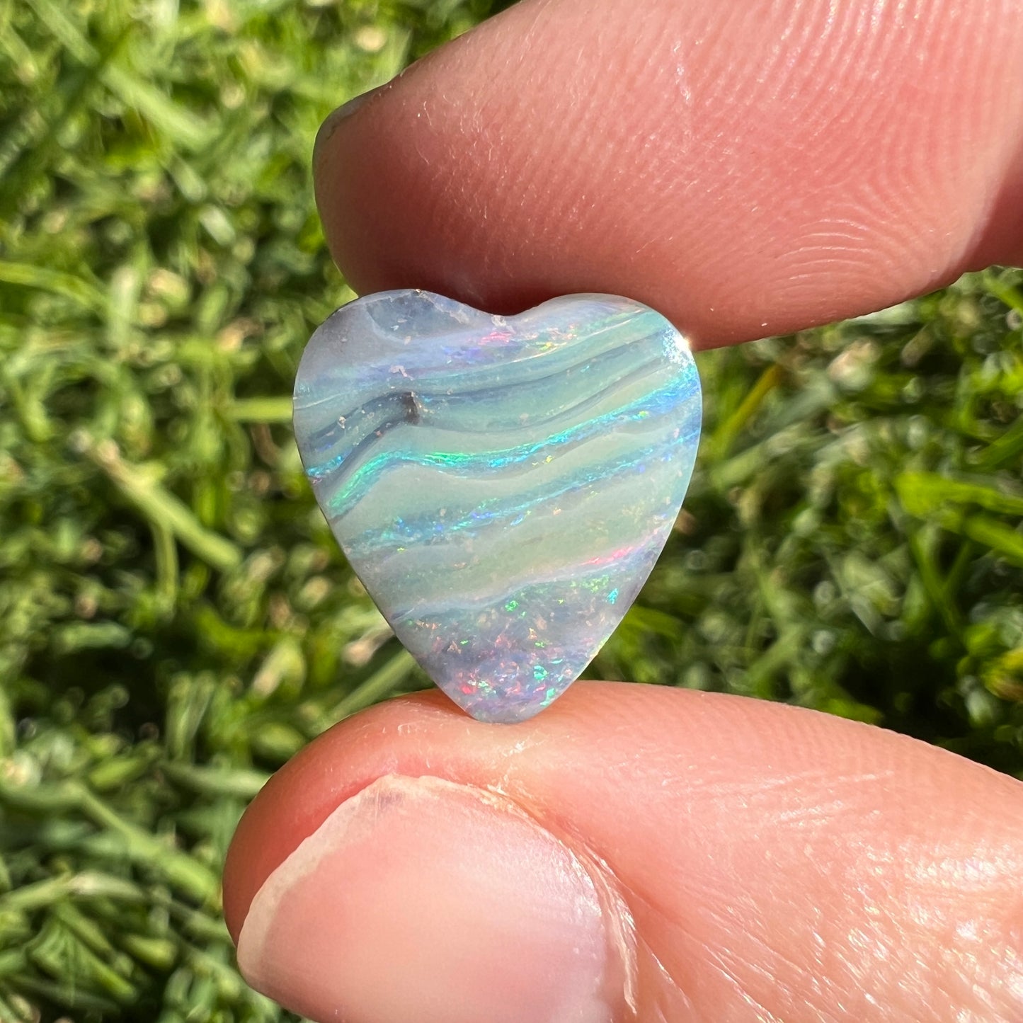 5.36 Ct boulder opal heart