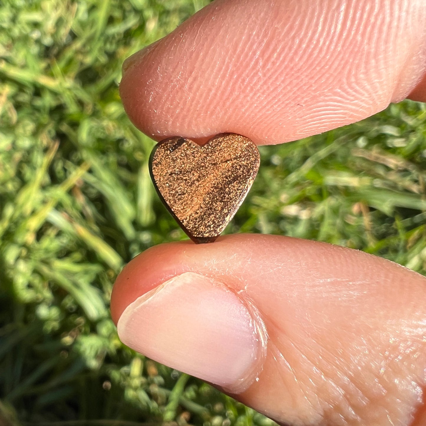 1.85 Ct small heart boulder opal