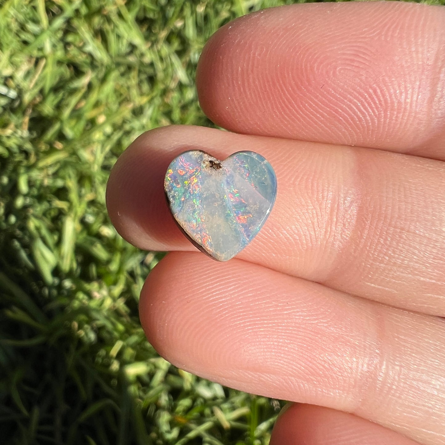 2.57 Ct small heart boulder opal