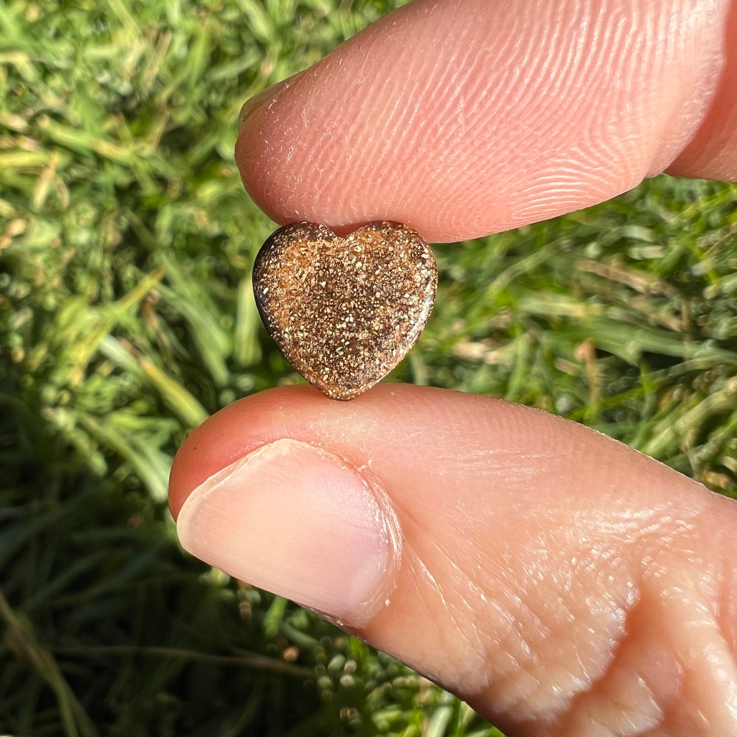 2.57 Ct small heart boulder opal