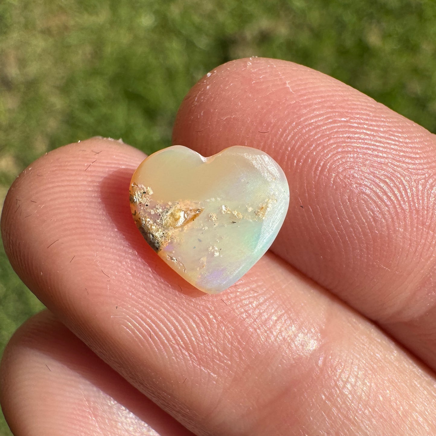 1.78 Ct crystal heart opal