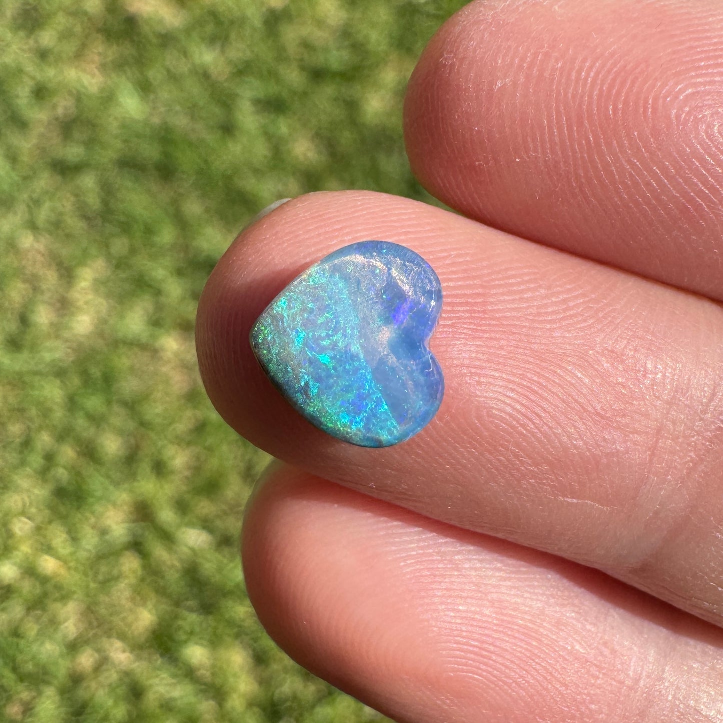 1.84 Ct small heart boulder opal