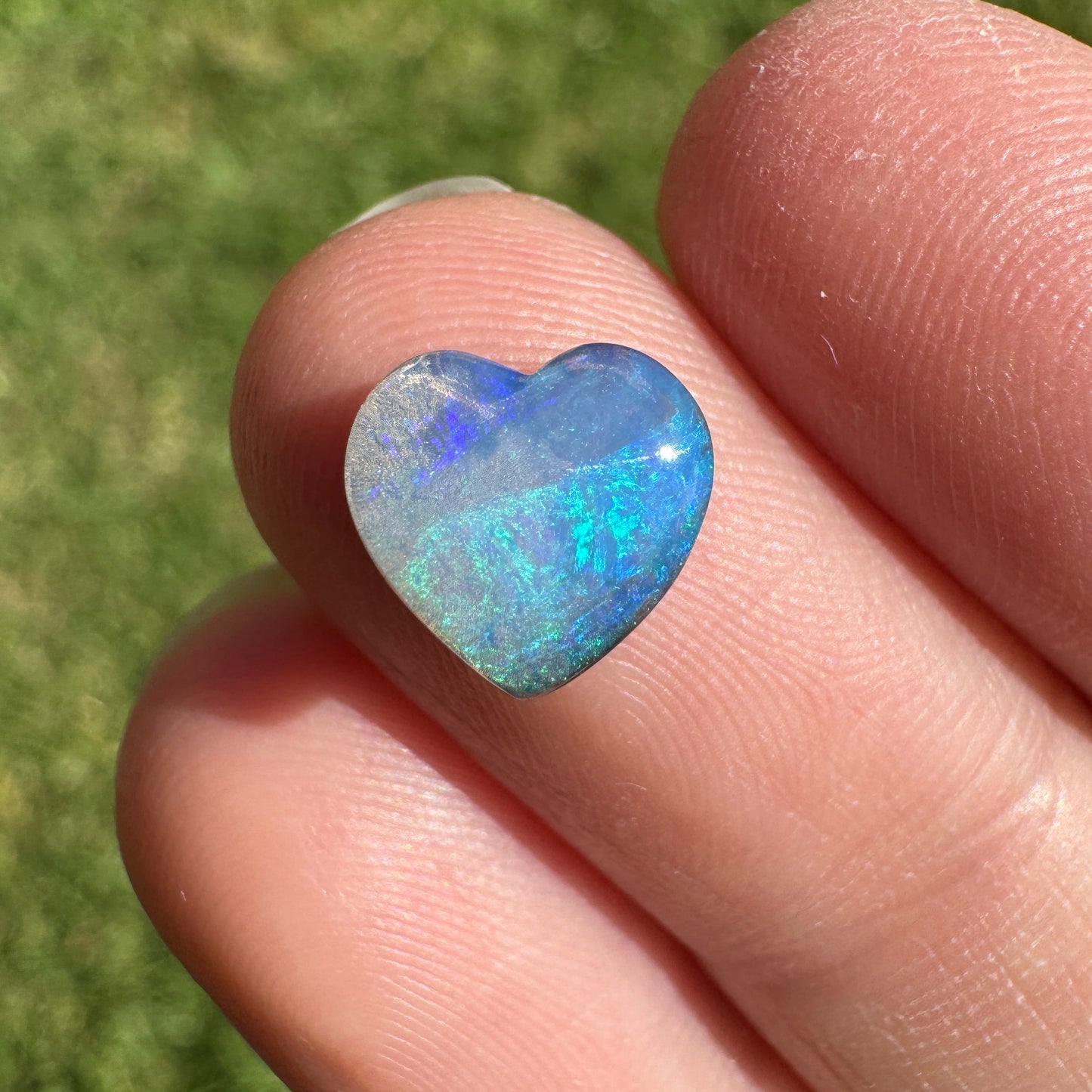 1.84 Ct small heart boulder opal